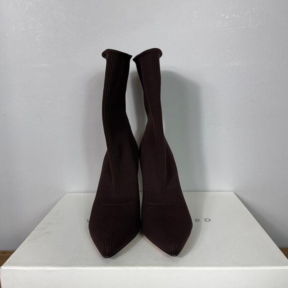New Veronica Beard Lisa Knit Stiletto Booties in Espresso Women's Size 9 - Picture 3 of 9